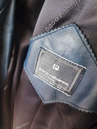 Chaquetón 3/4 ante gris con cuello de pelo