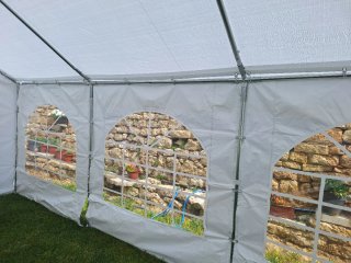 Carpa 4x8m con estructura y toldos