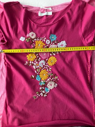 Zara camiseta bordada M