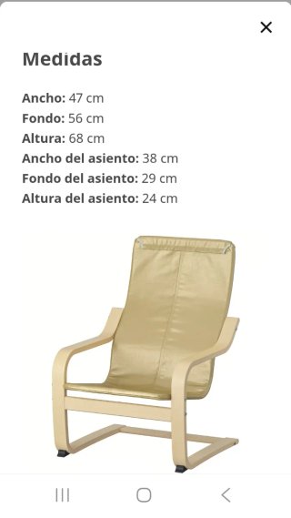 Sillón infantil POÄNG Ikea.