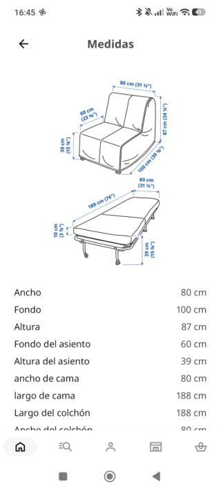 Divano letto singolo bianco Ikea