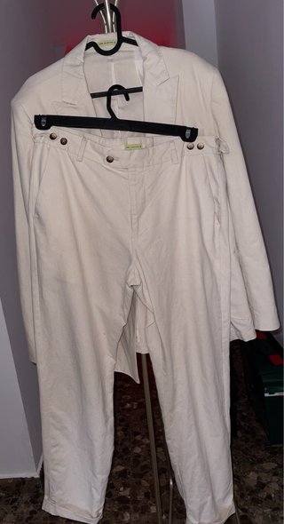 Traje lino Boston hombre Americana S + pantalón