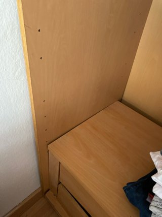 Armario puertas correderas madera y cristal