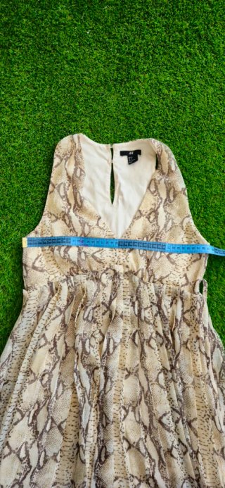 Vestido H&M Print Plisado Talla S