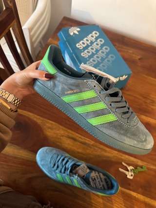 Adidas Samba SP Gris y Verde