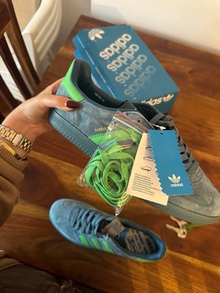 Adidas Samba SP Gris y Verde