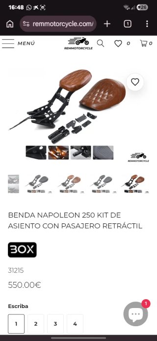 Benda Napoleon 250 kit asiento con pasajero