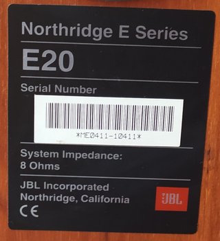 2 Altavoces JBL Northbridge E20
