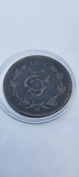 Monedas México 5 Centavos 1914-1919