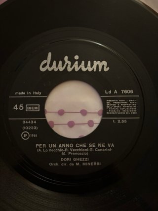 Vinile Raro 45 Giri:DORI GHEZZI”CASATSCHOK”-“PER U