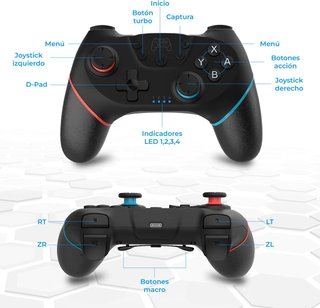 Mando inalámbrico Nintendo Switch turbo vibración