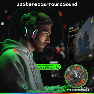 - Auriculares gaming inalámbricos sonido [HSVH]