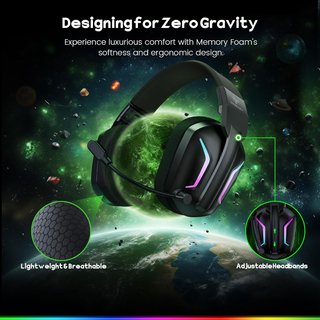 - Auriculares gaming inalámbricos sonido [HSVH]