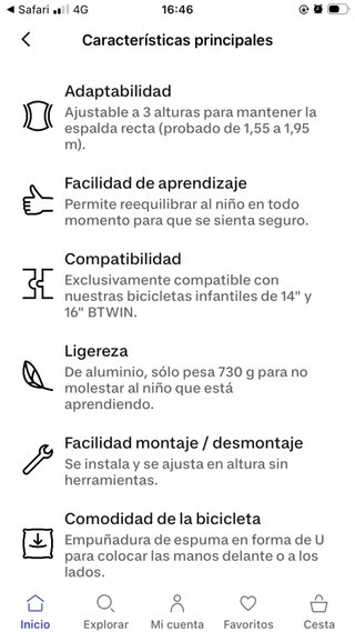 Barra aprendizaje bici