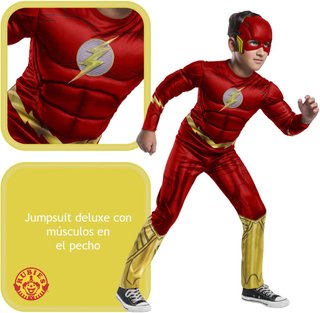 - Disfraz Flash DC Comics niños musculoso