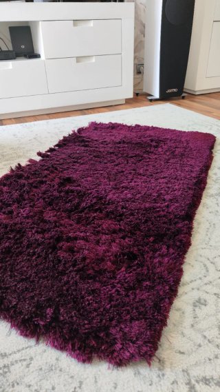 2 Tappeti Shaggy Viola / Melanzana 60x110cm