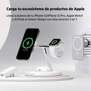 - Belkin cargador inalámbrico rápido 3en1