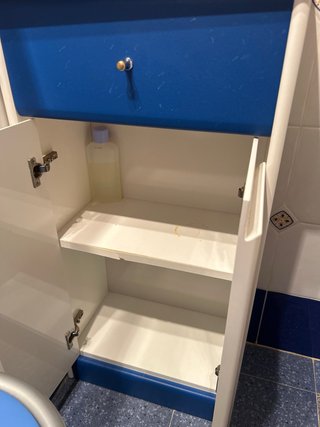 Mueble Auxiliar Baño Encimera Mármol Azul
