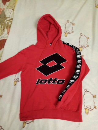 Felpa Lotto rossa con logo