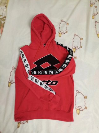 Felpa Lotto rossa con logo