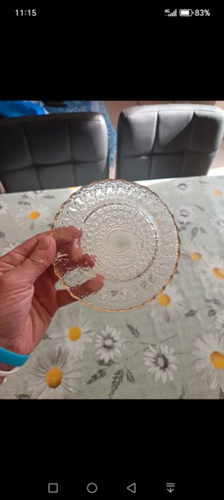 Piattino da tavola decorato oro