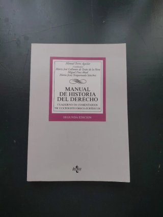 Manual de historia del derecho