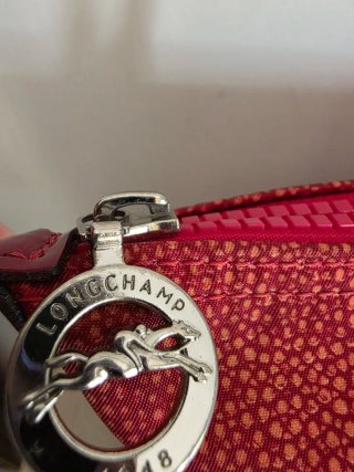 Borsa Longchamp L rossa e oro