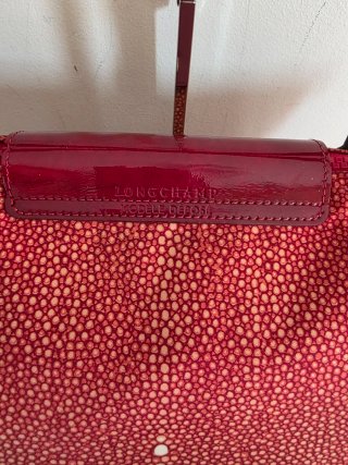 Borsa Longchamp L rossa e oro