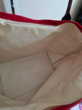 Borsa Longchamp L rossa e oro