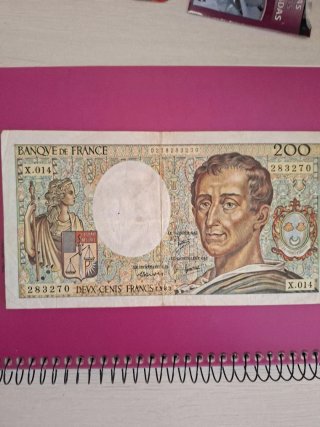 Billete 200 Francos Franceses 1983 circulado