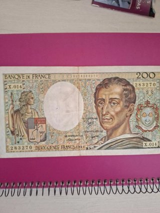 Billete 200 Francos Franceses 1983 circulado