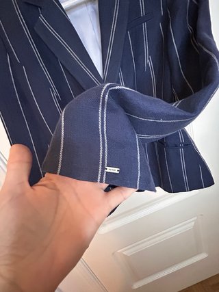 Blazer Tommy Hilfiger Rayas Azul Talla S