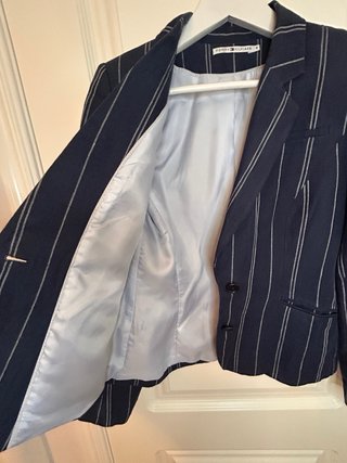 Blazer Tommy Hilfiger Rayas Azul Talla S
