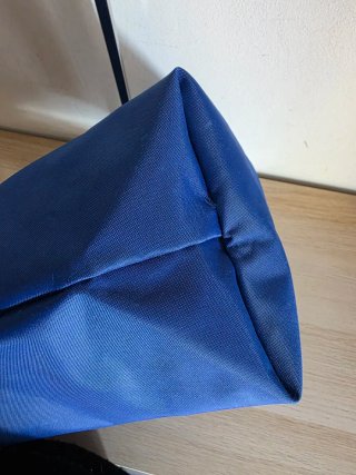 Borsa Longchamp M Blu Pelle E Tessuto