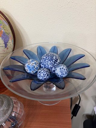 Lámpara Globo terráqueo, jarrón y centros de mesa
