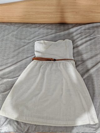Vestido palabra de honor blanco