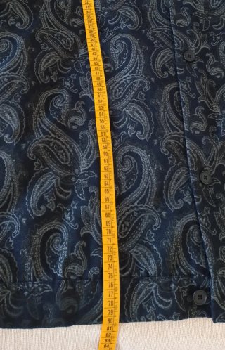 Chaqueta hombre estampada azul y gris