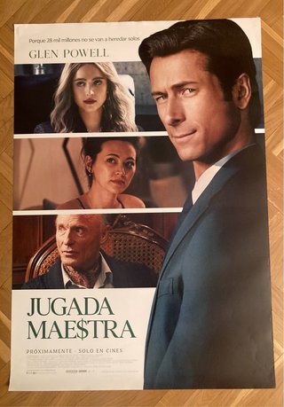 Póster Película Jugada Maestra. Glen Powell