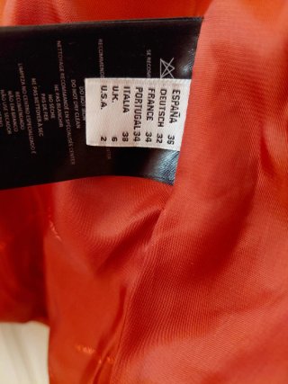 Chaqueta Piel Roja JAVIER SIMORRA Mujer