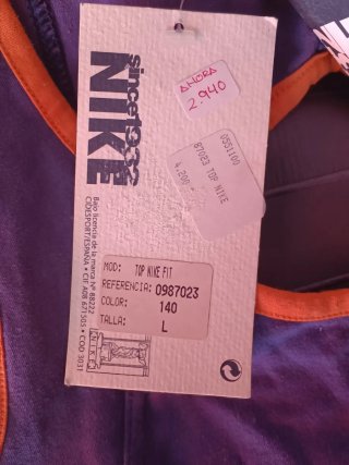 Top Nike Vintage Mujer Morado Naranja