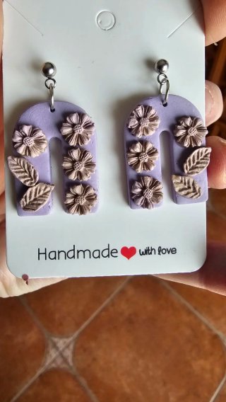 Pendientes Arcilla Polimérica Flores