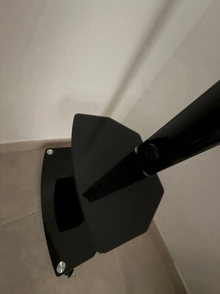 Soporte TV móvil cristal negro