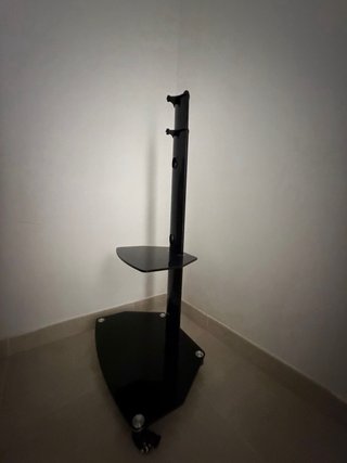 Soporte TV móvil cristal negro