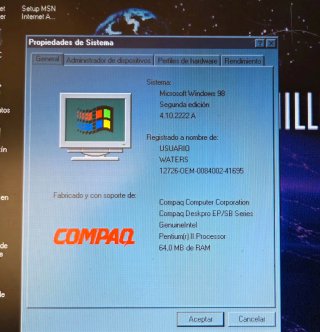 PC Compaq Pentium II Windows 98