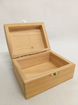 Caja de madera de pino maciza
