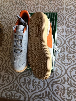 Zapatillas Puma Palermo Gris y Naranja