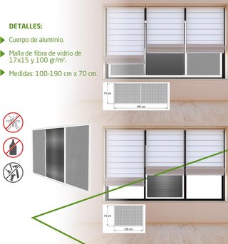 Amig mosquitera extensible aluminio ventana