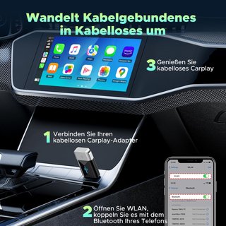 Adaptador inalámbrico Carplay Android Auto 2 en 1