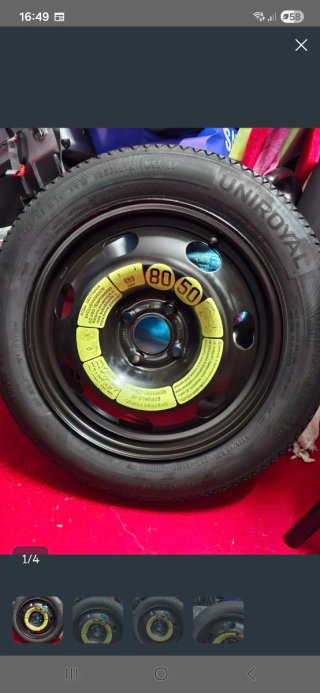 Rueda de repuesto Uniroyal 125/80 R18