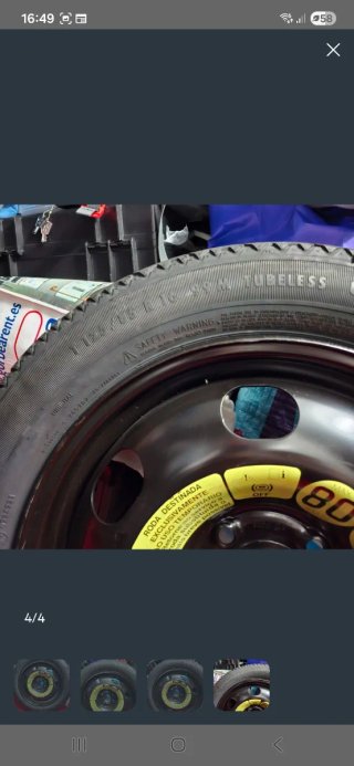 Rueda de repuesto Uniroyal 125/80 R18
